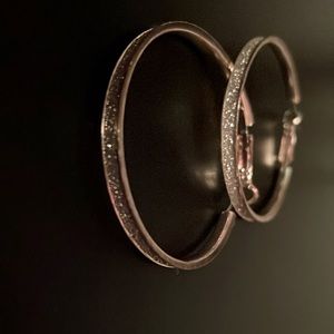 rose gold sparkle earrings